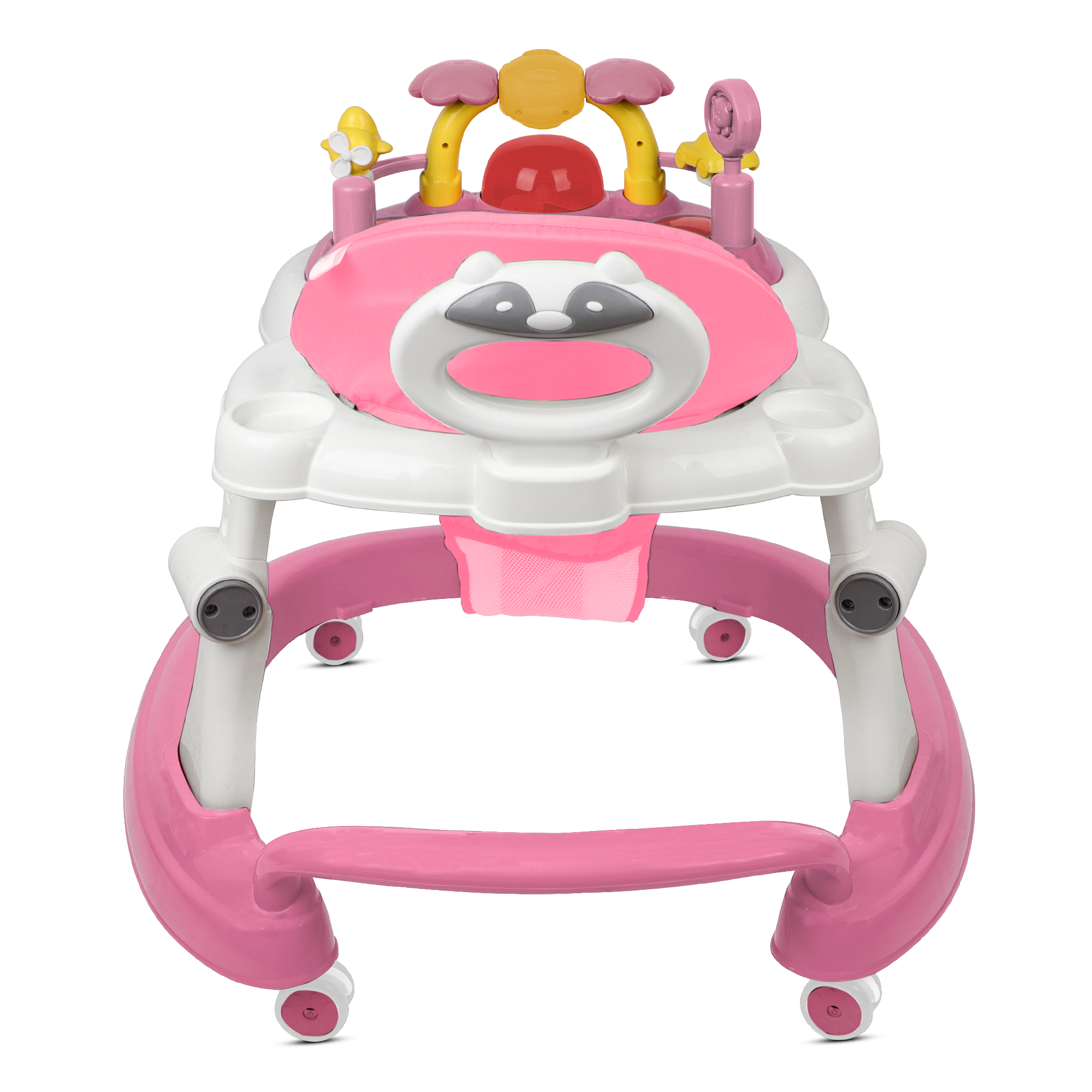 PINK BABY WALKER WITH PUSH HANDLE